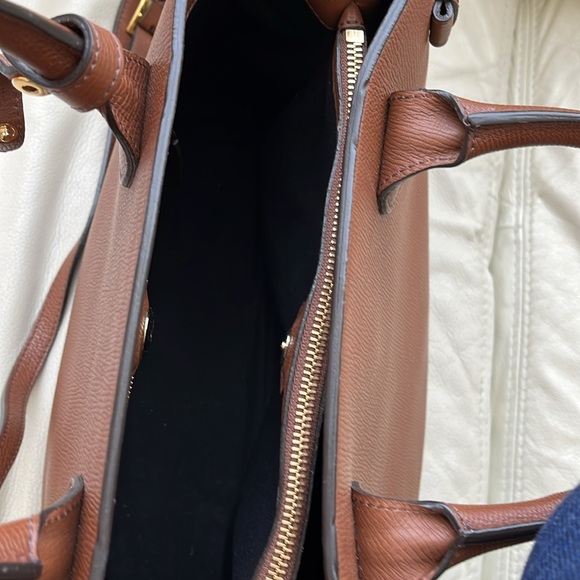 Burberry Banner Leather and Check Satchel Bag MINT - Picture 5 of 8